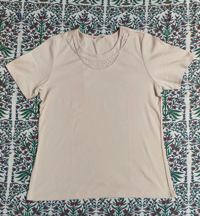 Beige Casualwear Top