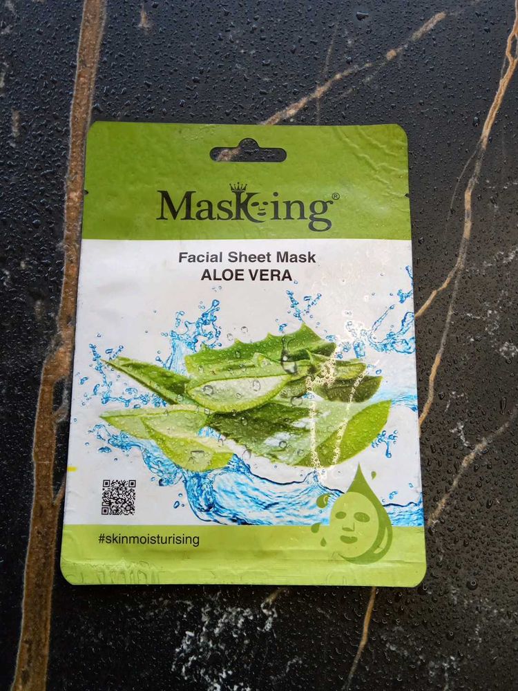 Masking  Skin Moisturizing Alovera Face Sheet Mask