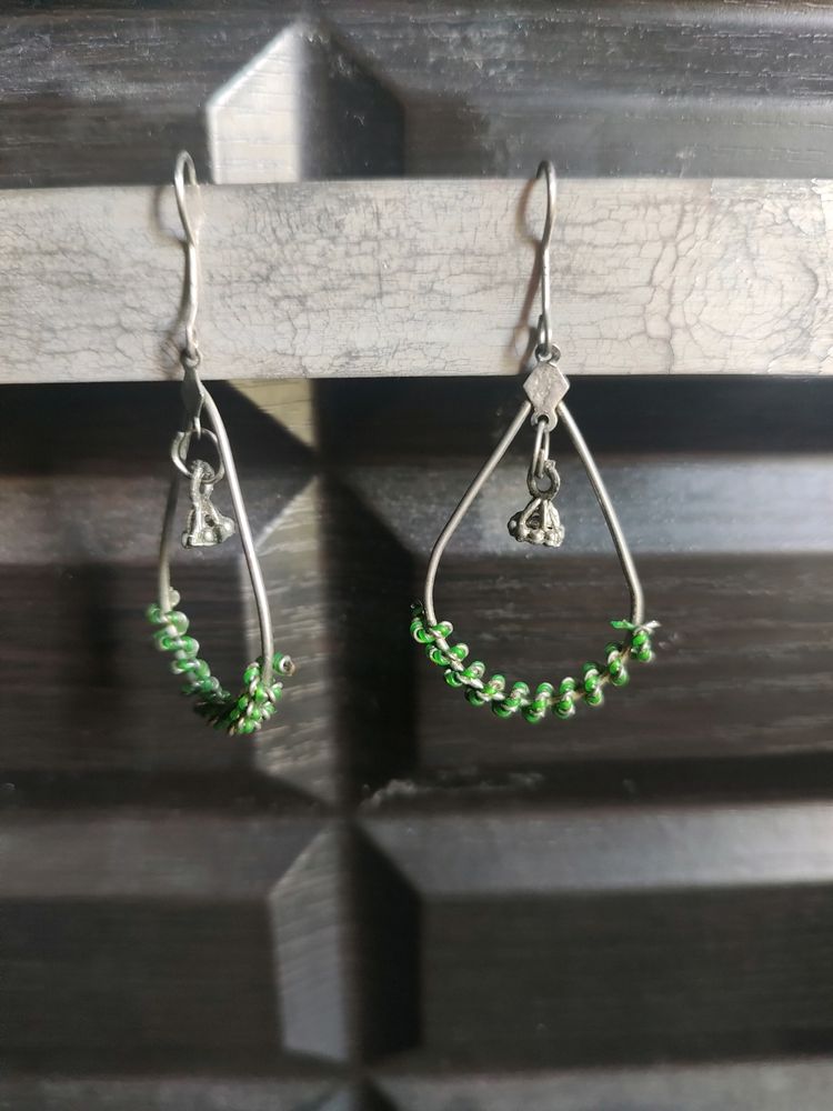 Green Dangle Earrings