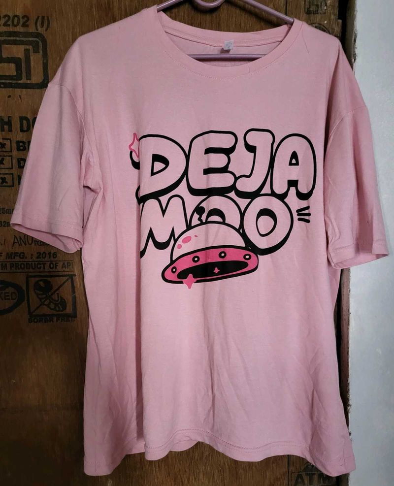 Pink Bothside Printed Tshirt