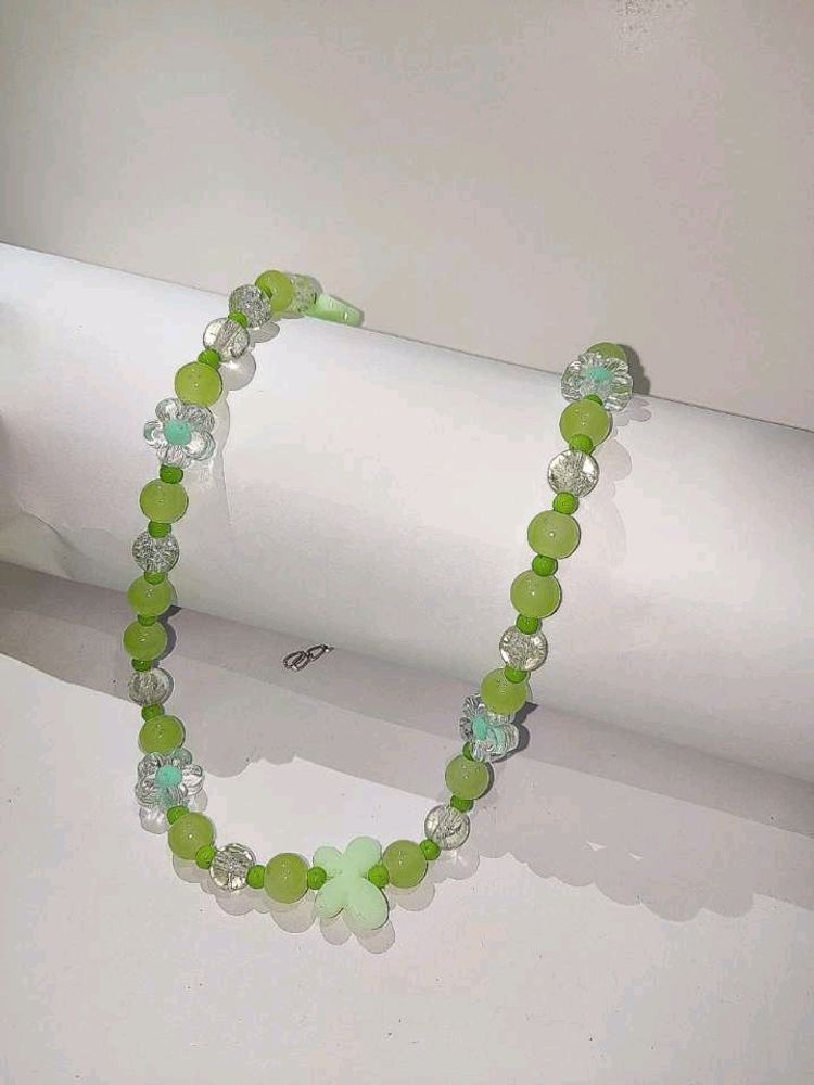 Green Bead Necklace