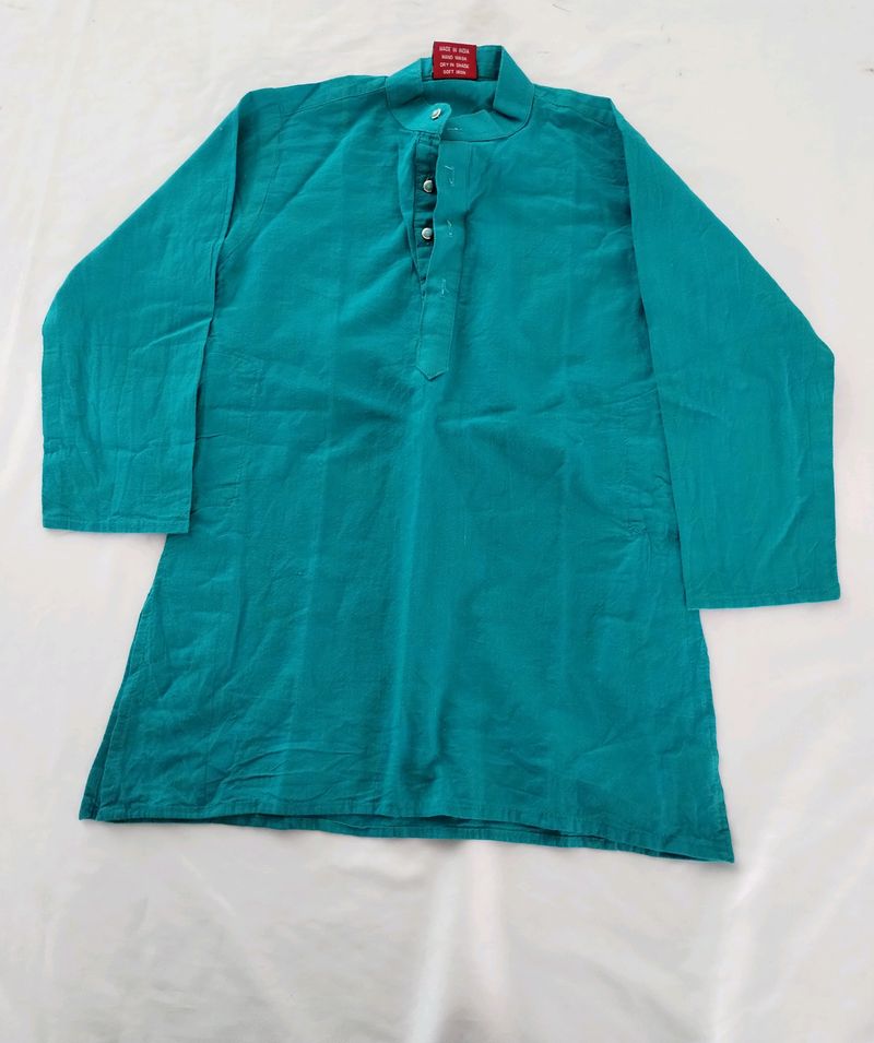 Teal Blue Cotton Shirt (Boys)