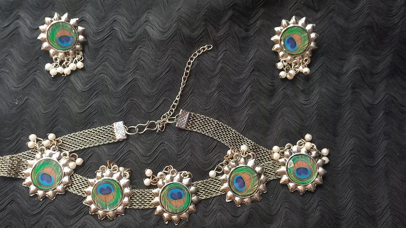 Peacock Oxidized Jewelery Set