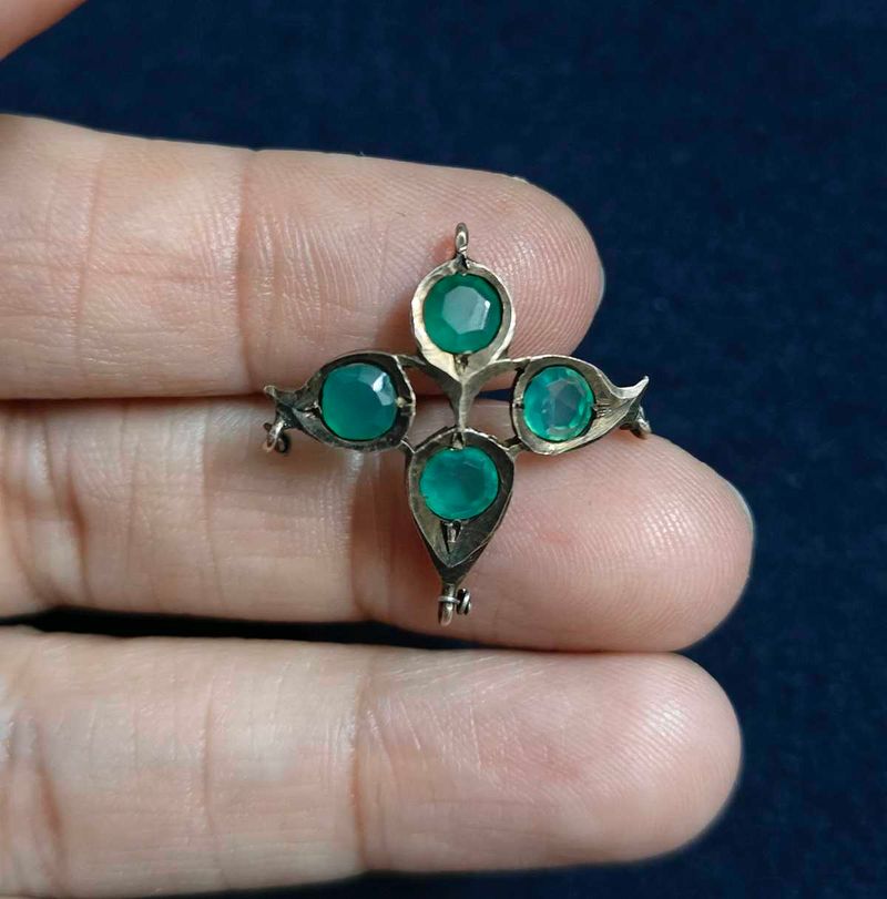 14k Antique Emerald Pendant