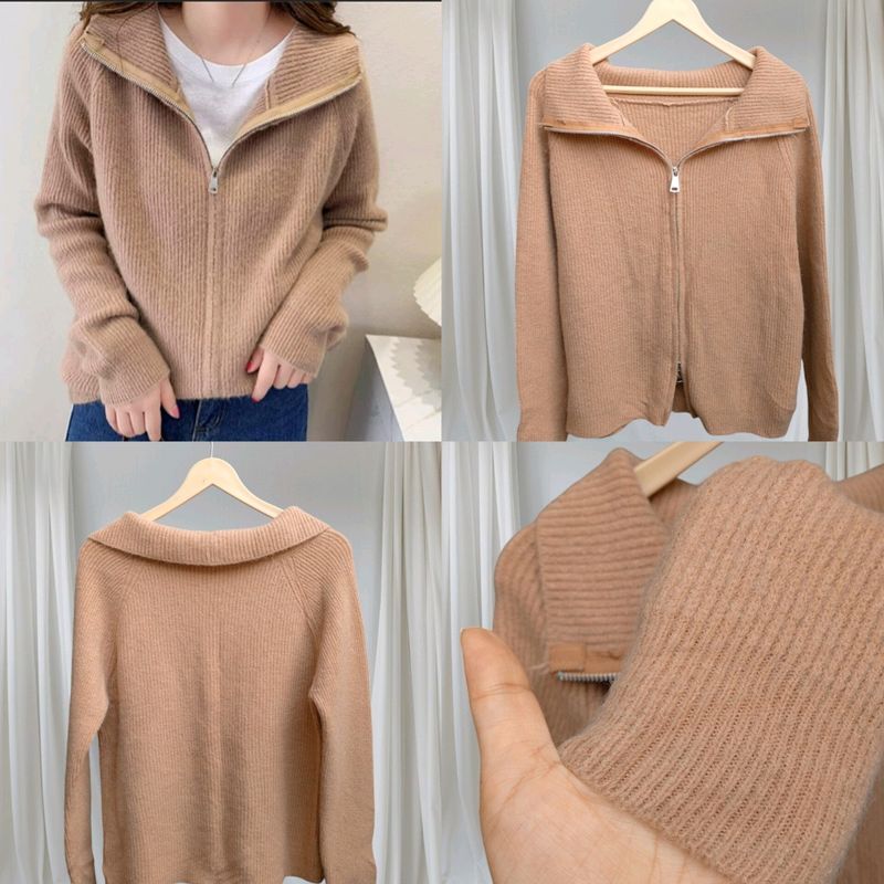 Zip Cardigan Sweater