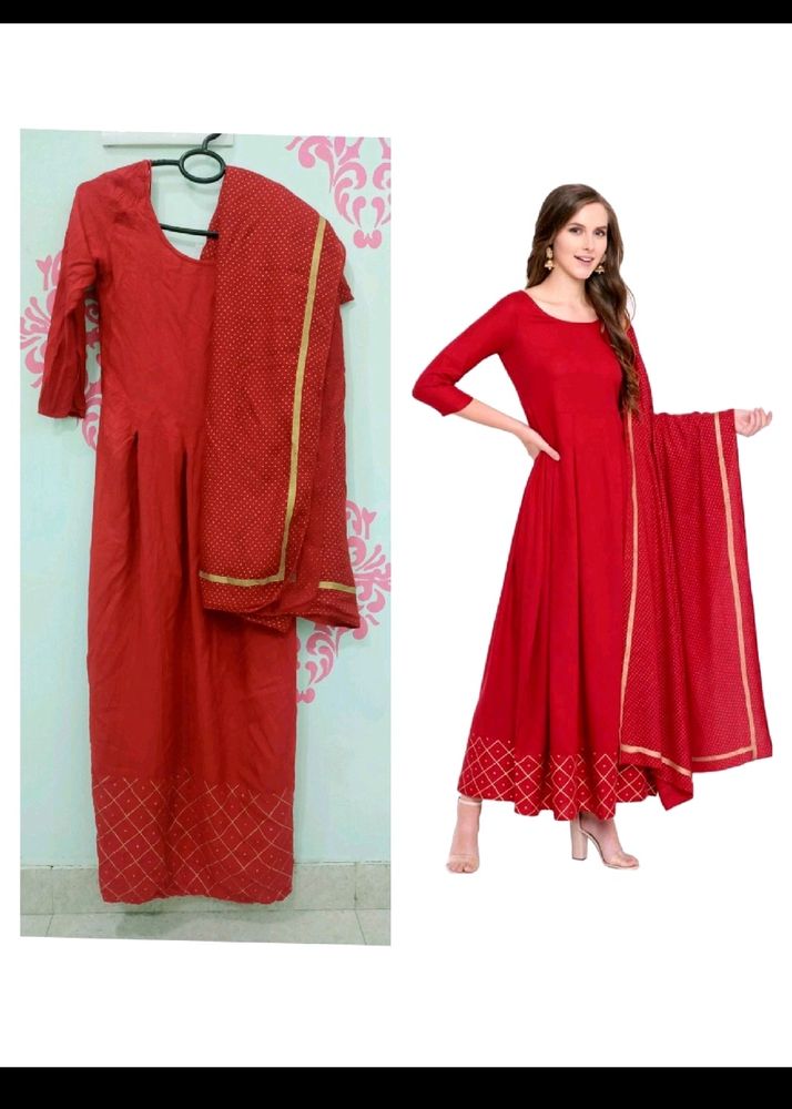 Frock Suit With Dupatta