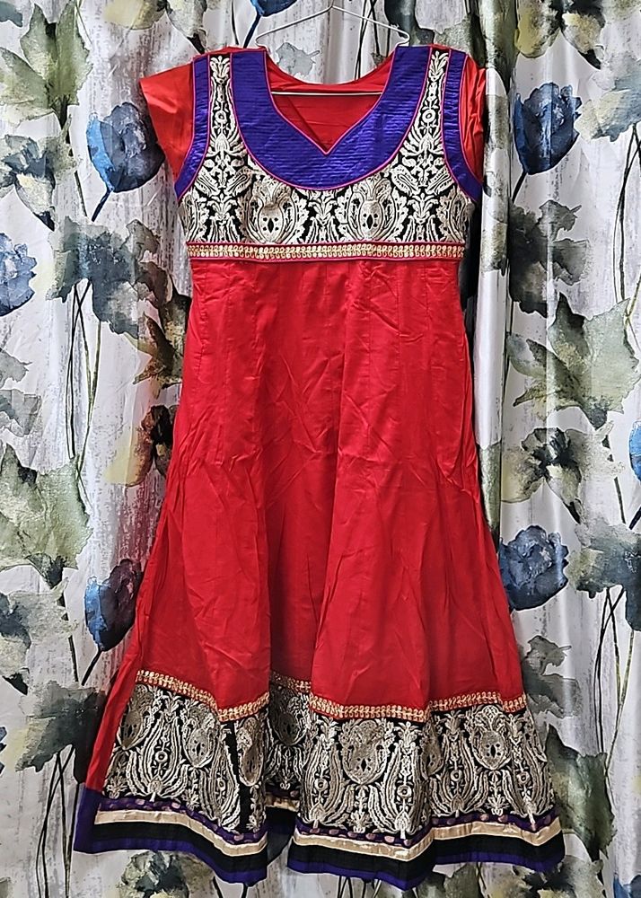 Beautiful Red Festive Anarkali