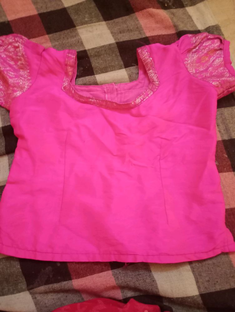 Pattu Top Pink Colour