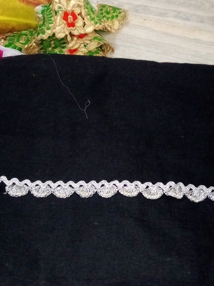 Silver Beaded Lace