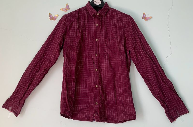 VANHEUSEN Red Checked Shirt ( Men)