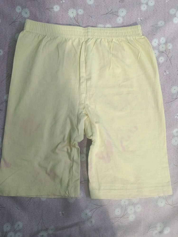 Cotton Cream Cycling Shorts