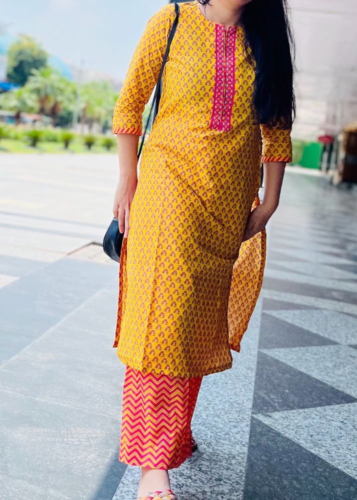 Biba Cotton Printed Kurta Set