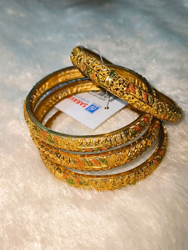 1 grm Gold Bangles Of Size 2.4