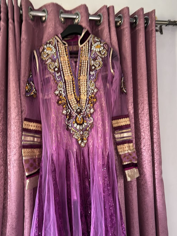 Purple Anarkali Gown