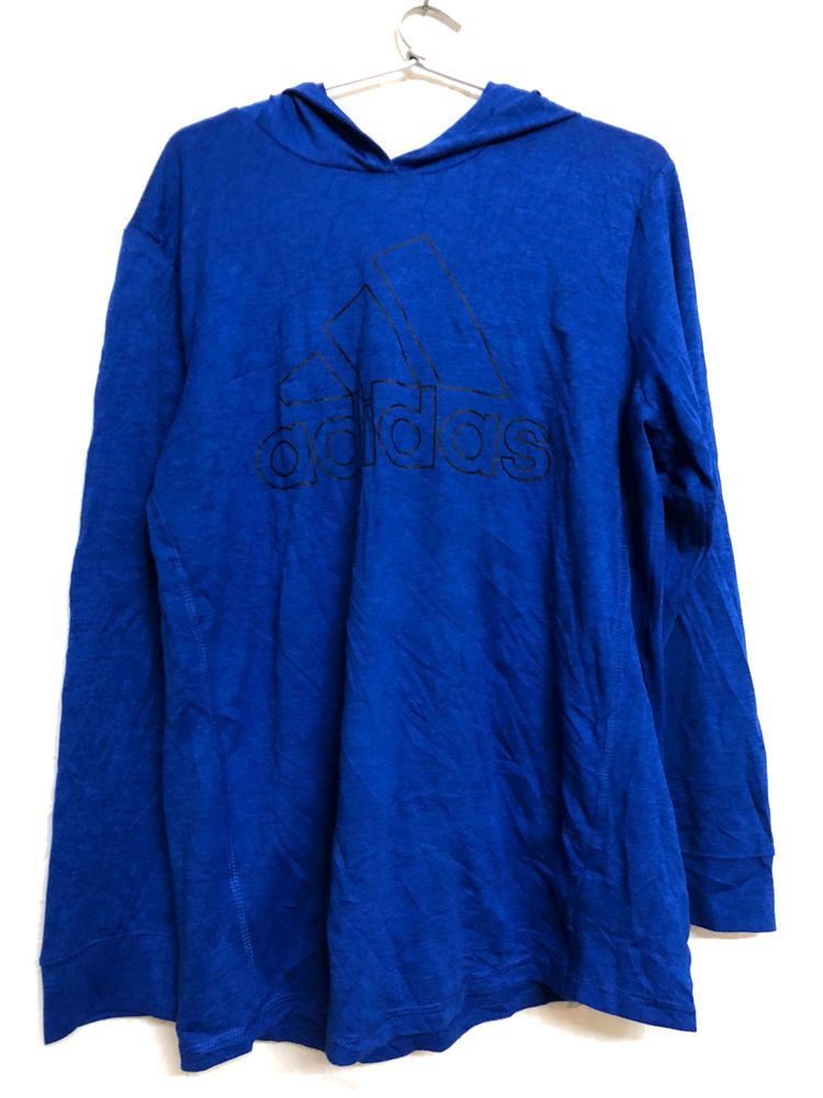 Adidas Blue Long Sleeve Hoodie