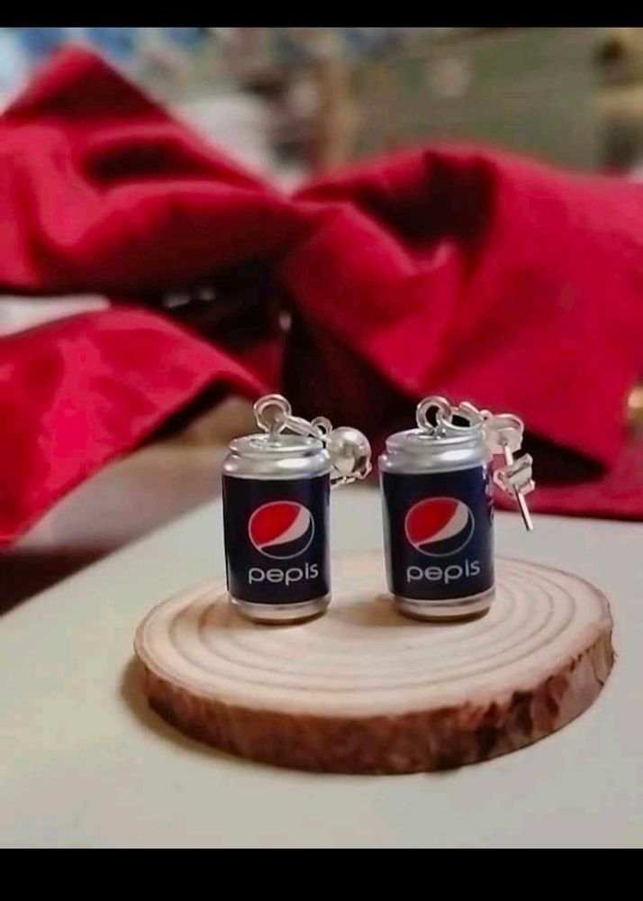 Miniature Earrings (Pepsi Can Replica)