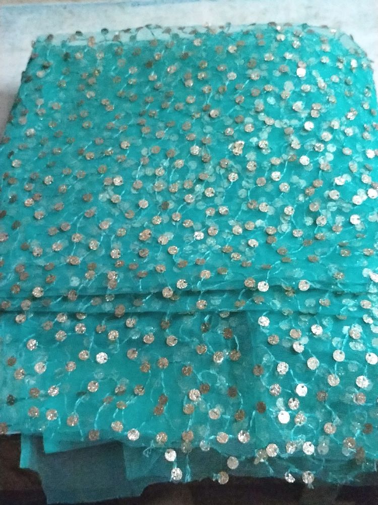 Sea Green Net Sequence Cloth 2 Mtr