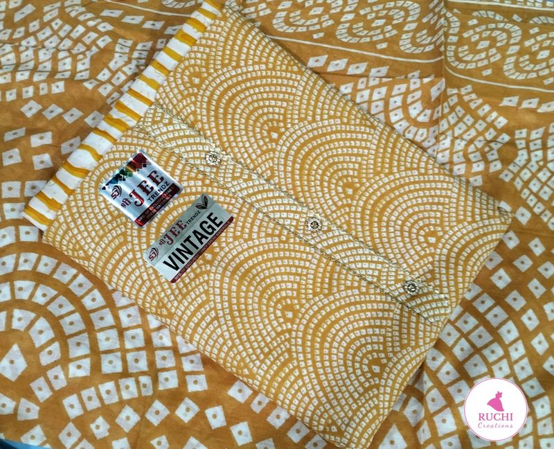 Jaipuri Style Printed Cotton Suit