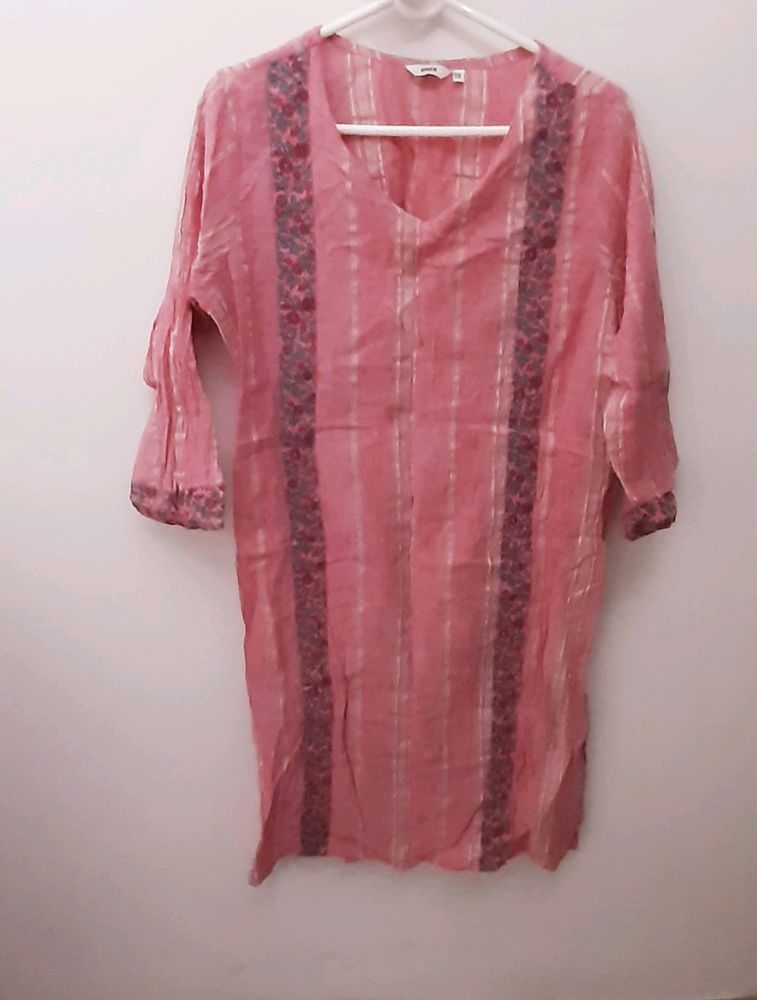 Pure Cotton Light Pink Kurta