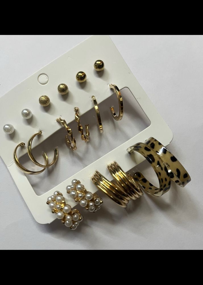 9 Pairs Of Earrings Set