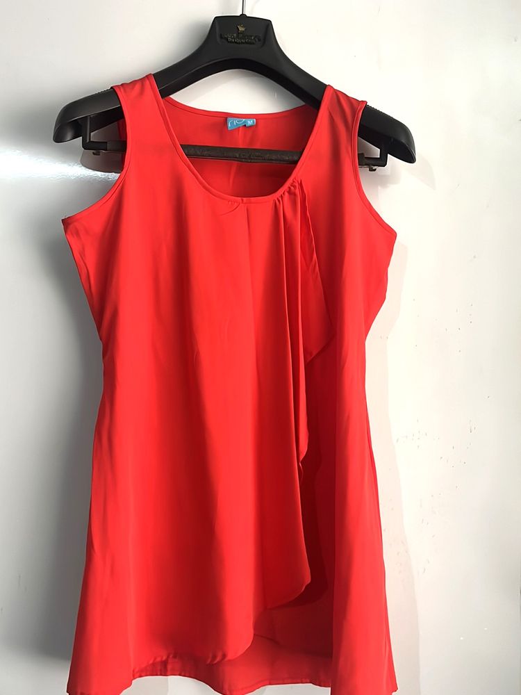 Red Sleeveless Party Top