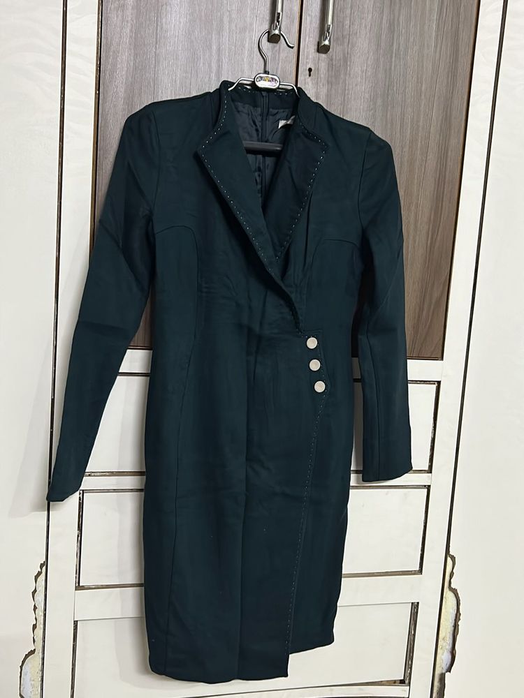 Dark Green Formal Winter Dress