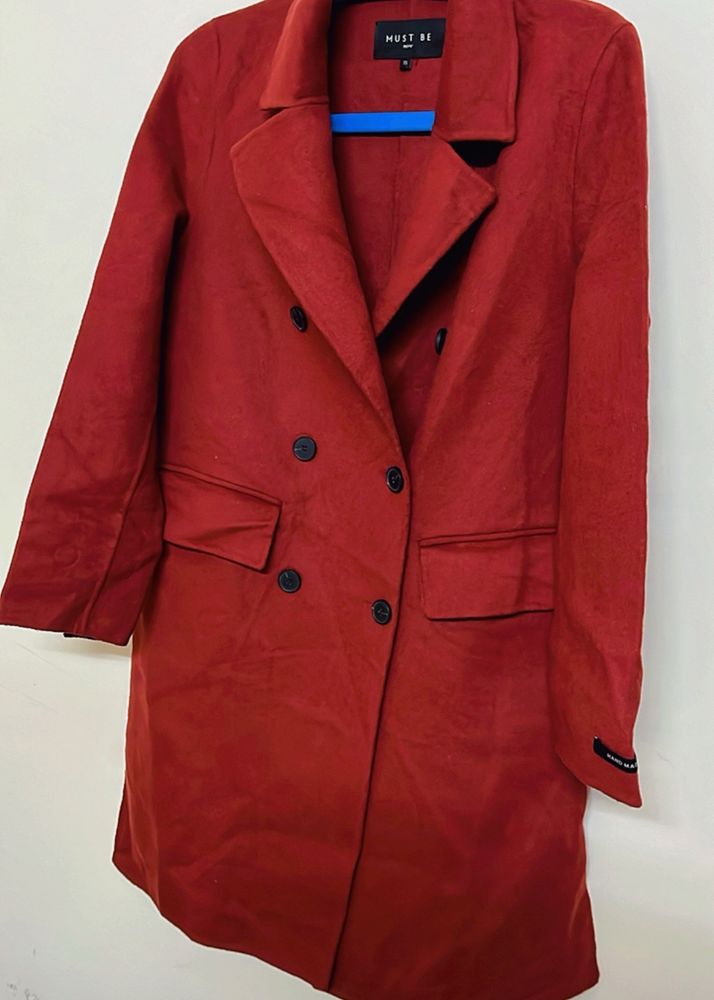 Maroon Trench Coat