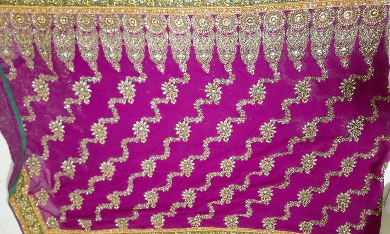 Beautiful Saree With Stone Work