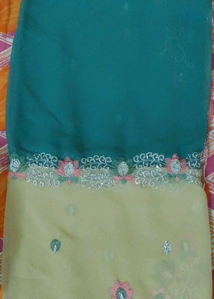 Multicolor Georgette Saree