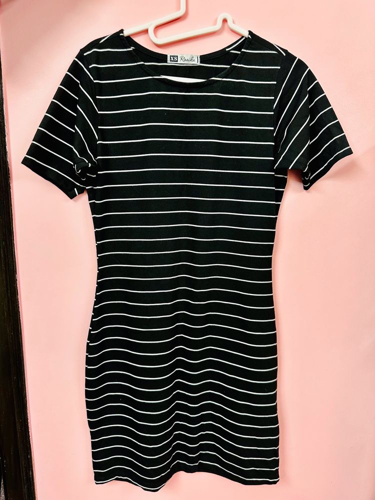 Black Striped Dress