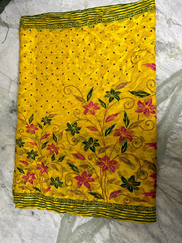 Light Weight Brand New Saree With Blouse 💛