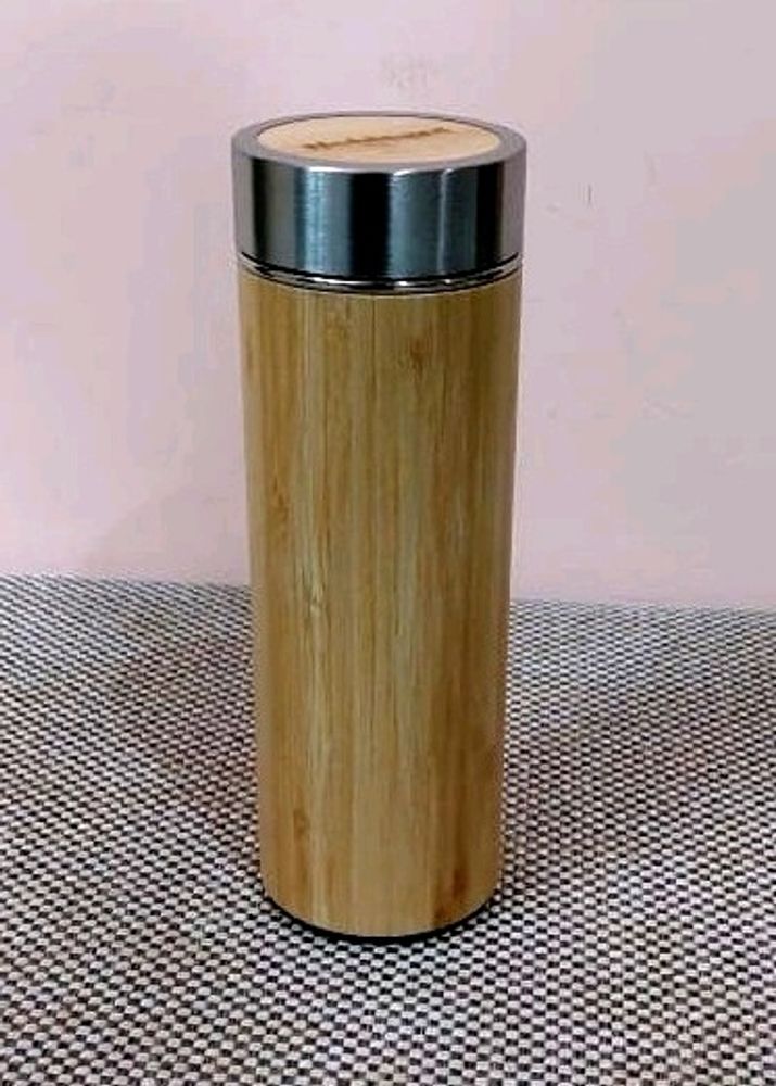 Bamboo Stainless Steel  Flask Water Bottle