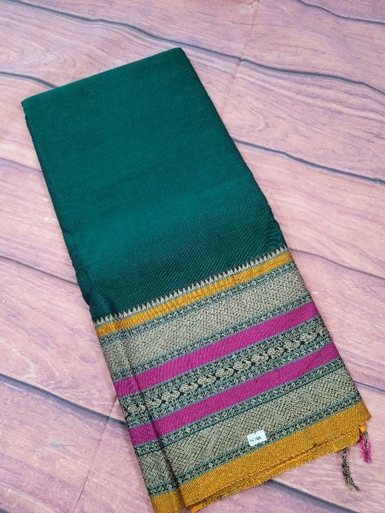 Green Narayanpet Cotton Saree