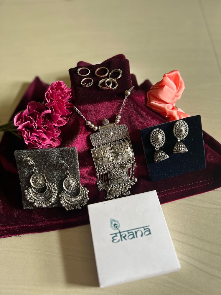 Oxidised Jewellery Combo | With Freebies