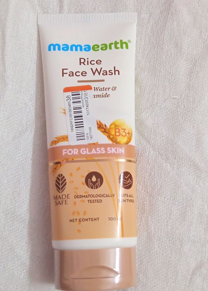 Mamaearth Rice Face Wash 100ml(BRAND NEW FRESH 🍃