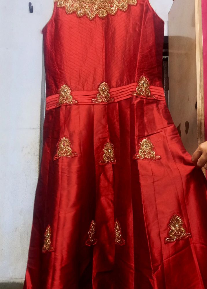 Maroon Colour Party Wear Gown