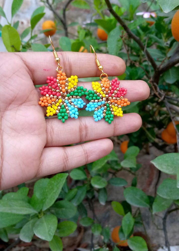 Multicolor Seed Beads Earing