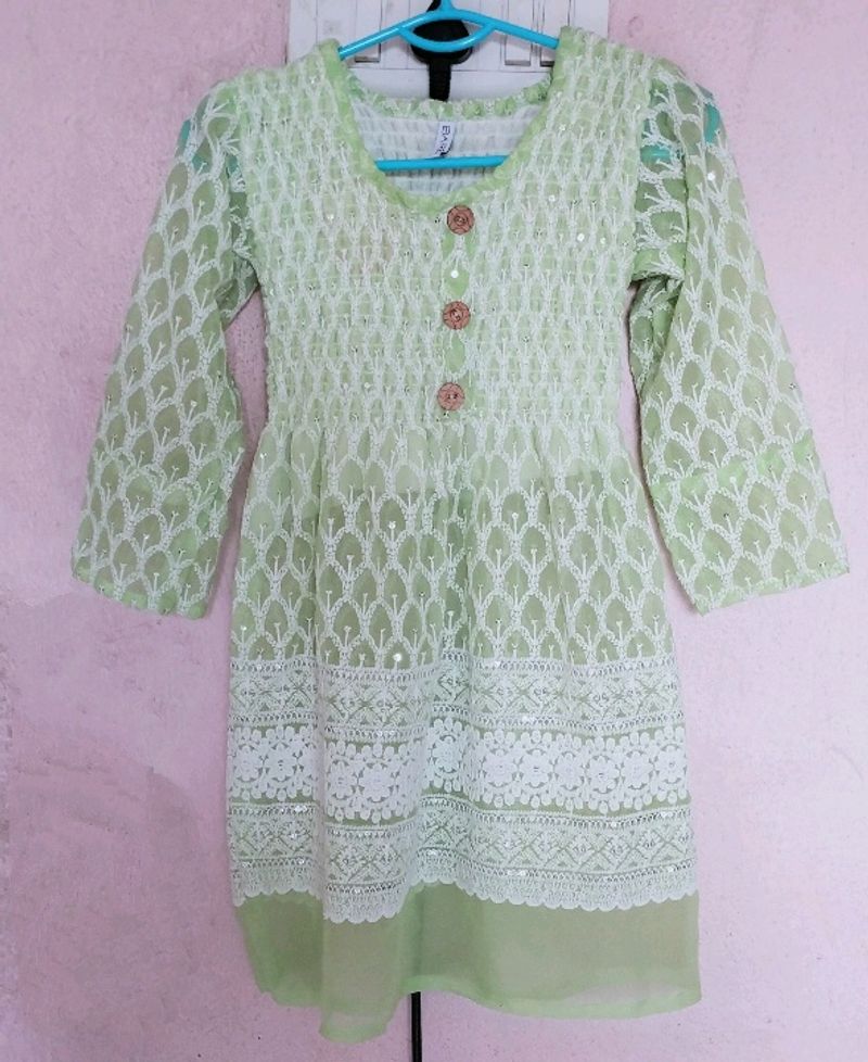 New Chikankari Small Kurti