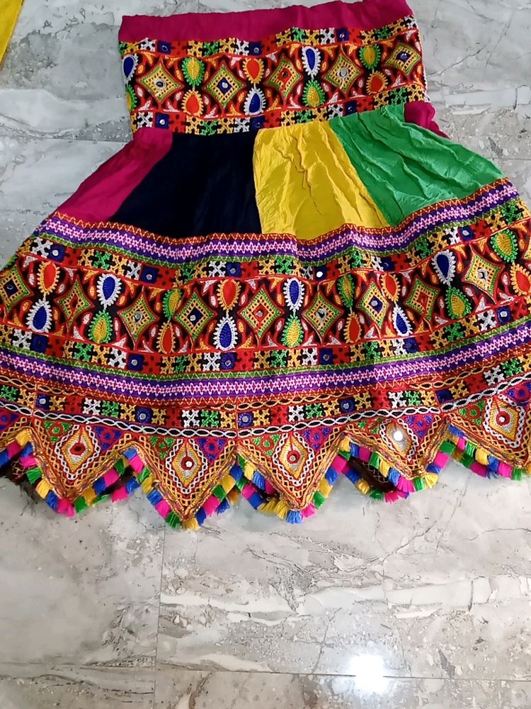 Multi Colour Heavy Work Ghagra Choli With Dupatta