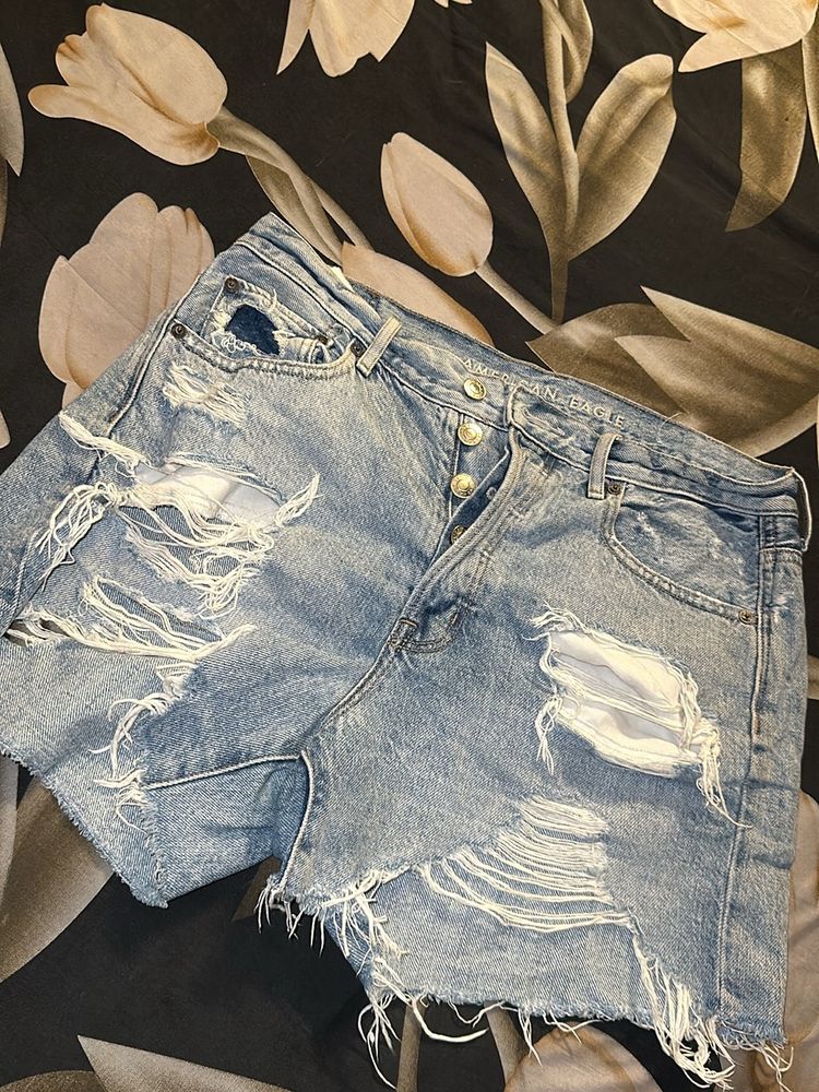 Light Blue Denim Cool Shorts