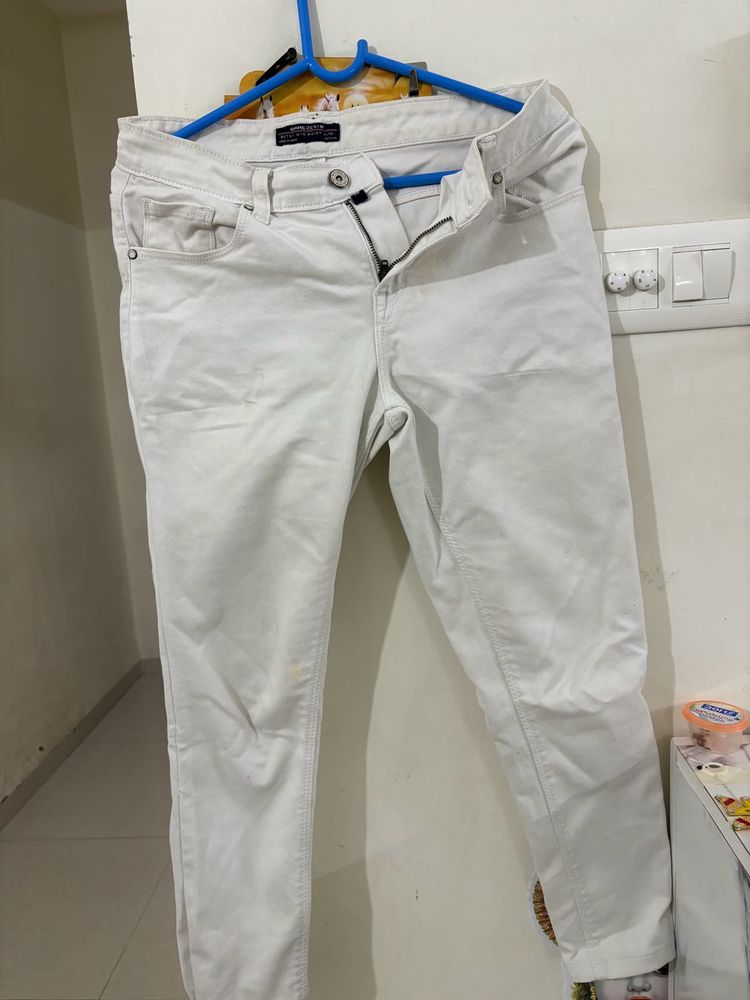 White Slim Fit Jeans