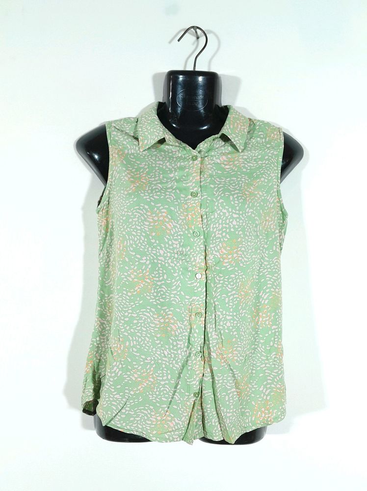 Pastel Green Printed Top (Women's)