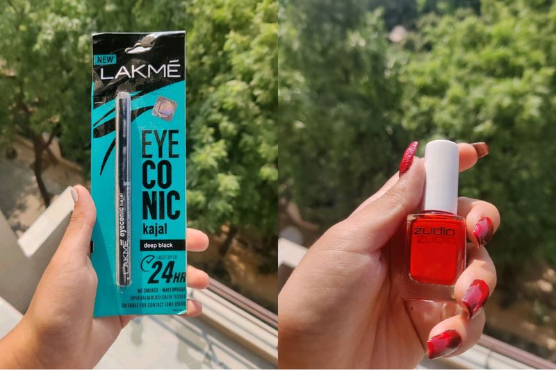 COMBO🔥 LAKME Kajal, ZUDIO Nailpolish