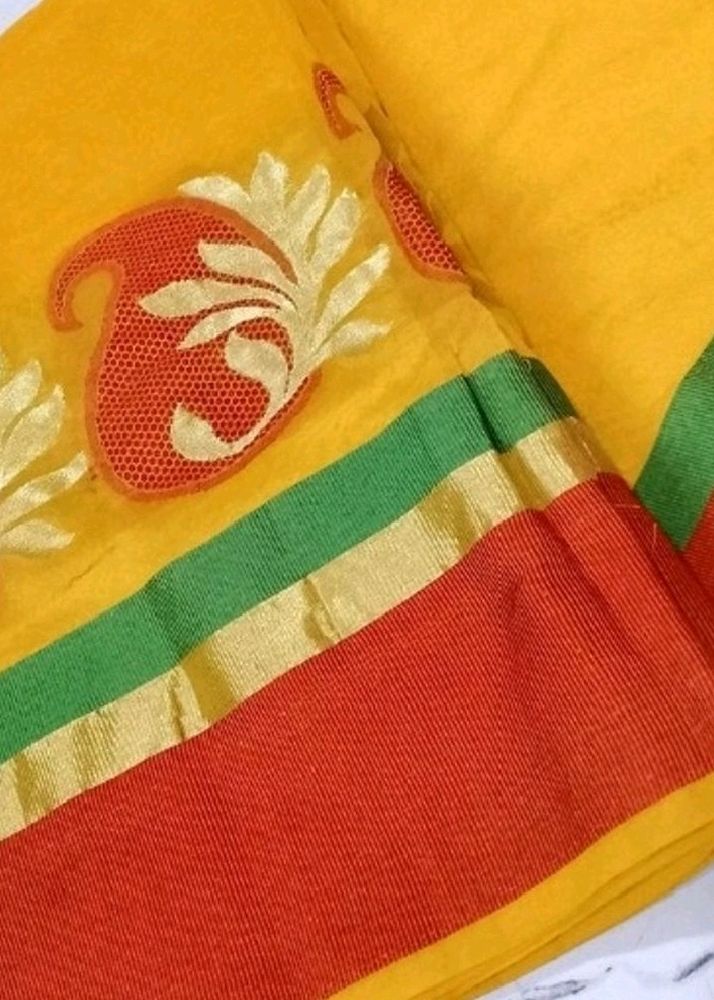 Beautiful yellow Sillk Saree