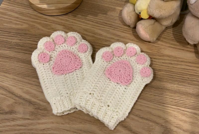 Crochet Catpaw Gloves