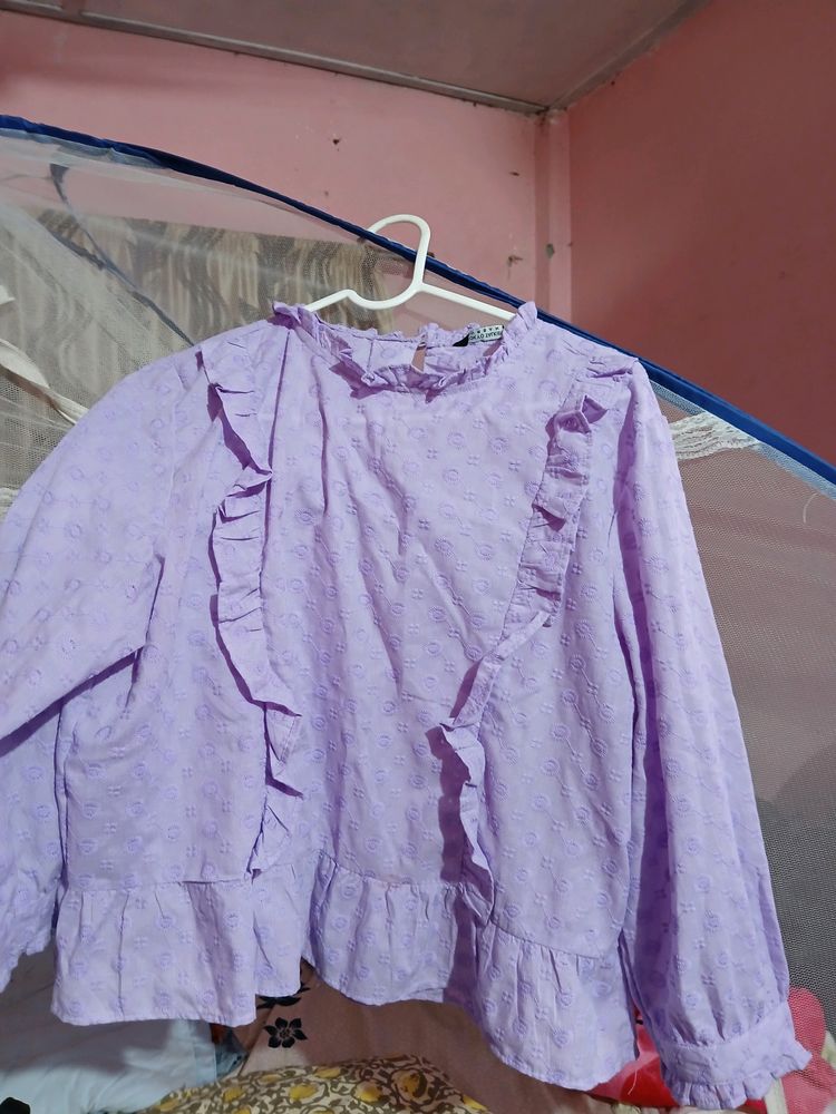 Tokyo Talkies Lavender Top