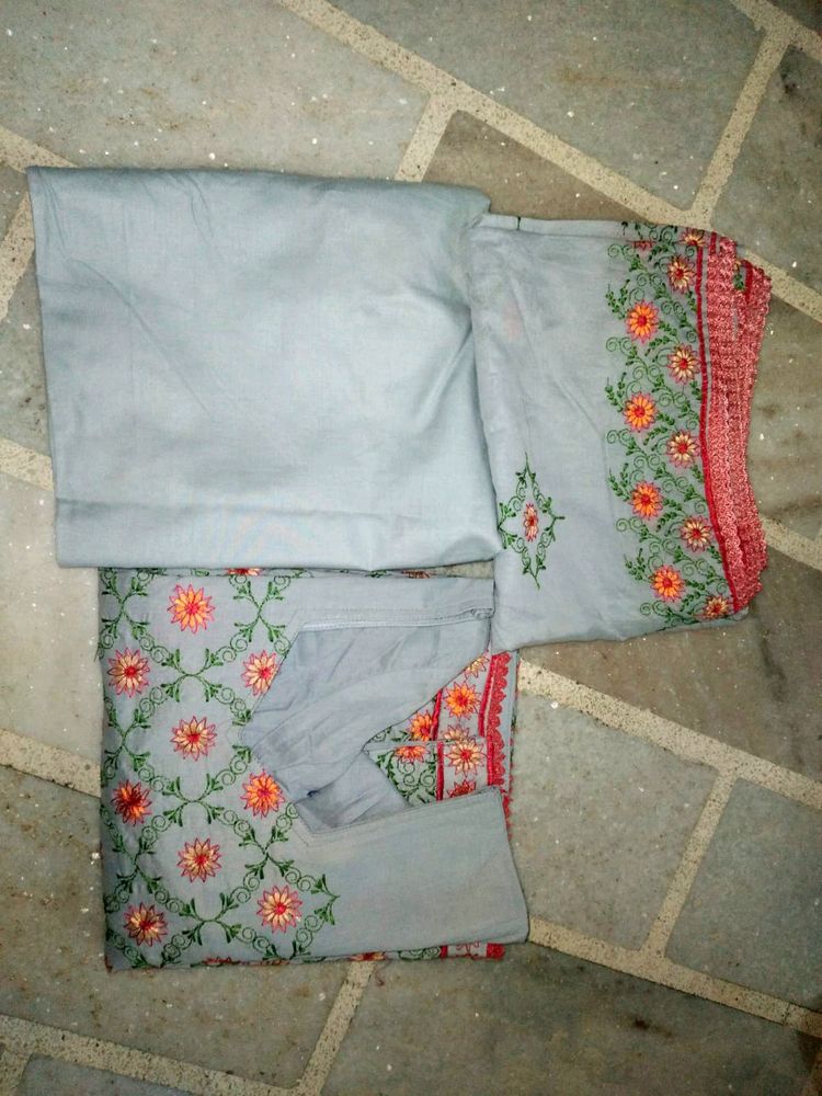 Embroidered Kurta Pant With Dupatta Set(Women's)