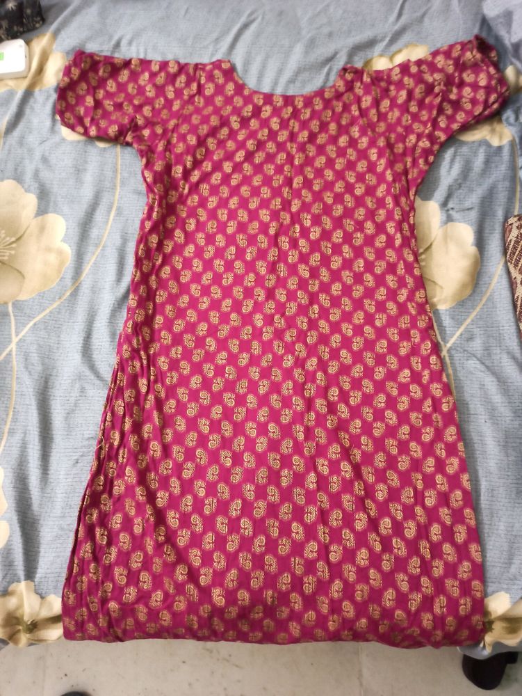 Pink Long Kurti Kurta