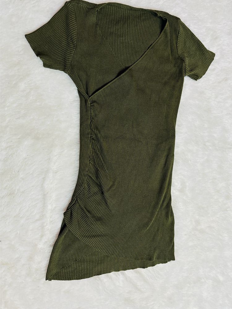 Olive Green Party Dress