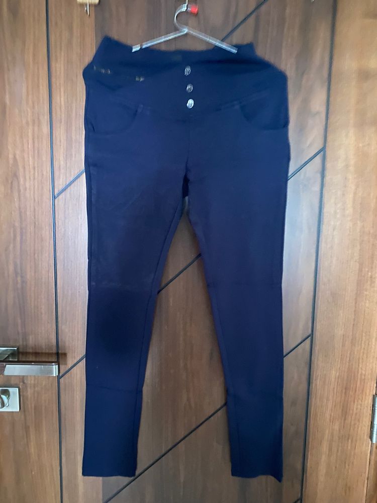 Dark Blue High Waist Jogging / Legging